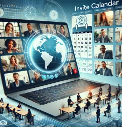 Scheduling a recurring meeting with multiple attendees across different time zones using calendar invite features