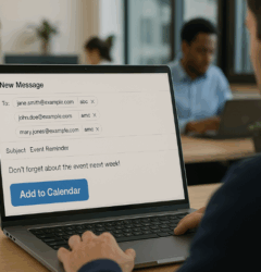 Add to Calendar button on event website boosting attendee participation