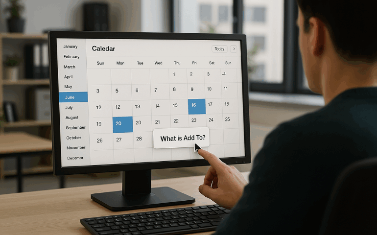 Add to Calendar button icon with calendar event illustration