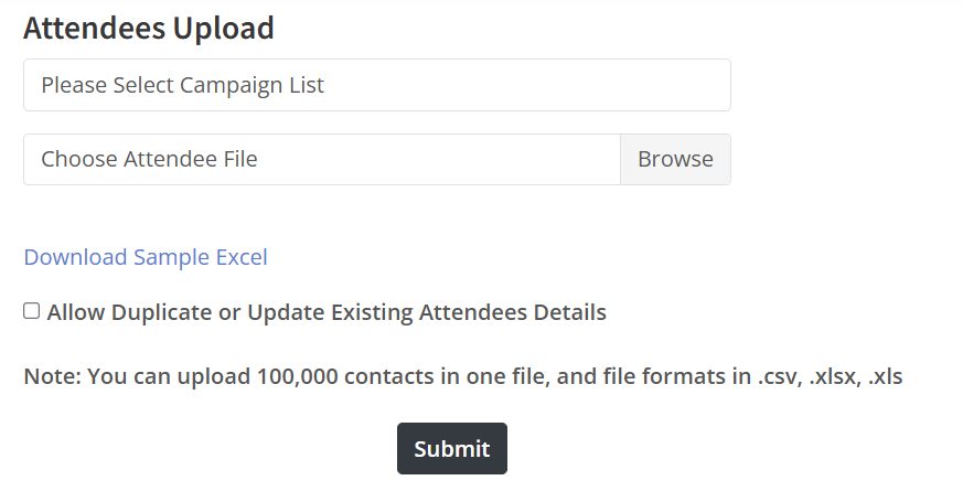 Bulk attendee upload solution to send bulk calendar invites using Microsoft o365 and google workspace gmail and outlook