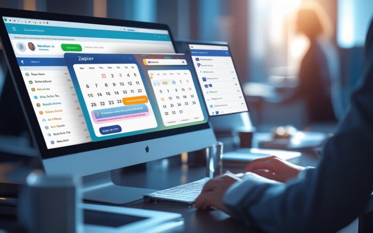 Zapier dashboard showing workflow automation setup for calendar invites
