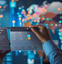 Digital calendar interface displaying scheduled events and invite options