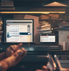 Event organizer sending bulk calendar invites using an online dashboard interface