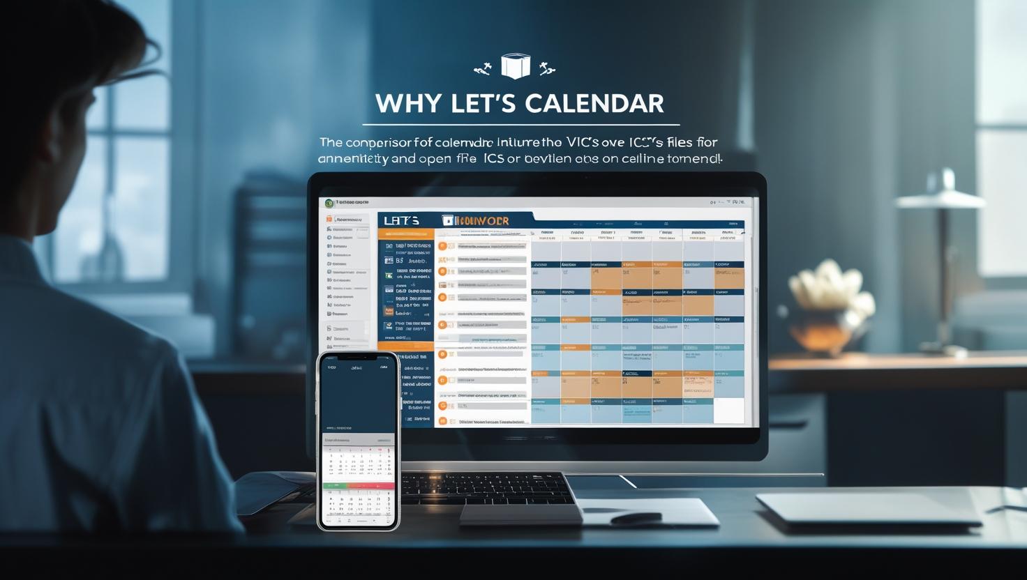 A visual comparison of ICS or iCal files interface showing bulk calendar invite tracking, personalization, and cross-platform support.