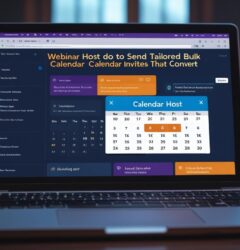 Webinar host scheduling tailored bulk calendar invites using Let's Calendar for higher attendance and engagement