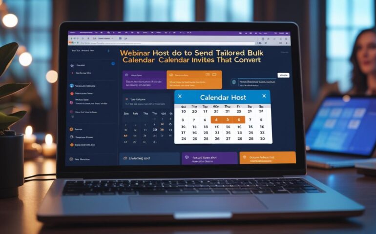Webinar host scheduling tailored bulk calendar invites using Let's Calendar for higher attendance and engagement