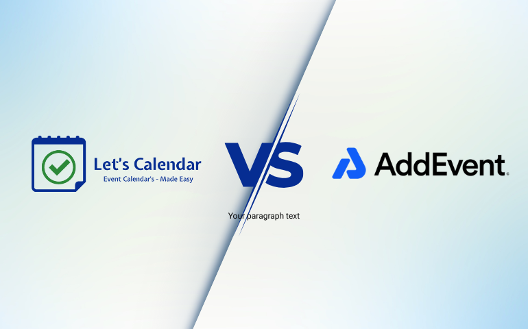 Let’s Calendar vs AddEvent comparison chart for 2025
